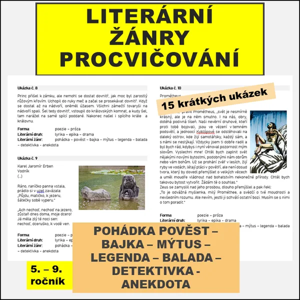 Literární žánry - procvičování 1