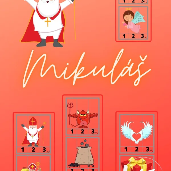 Mikuláš - počítání s obrázky 1