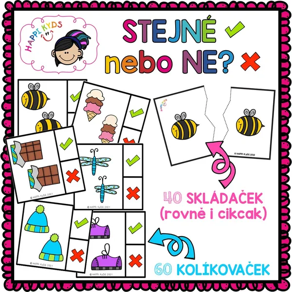 STEJNÉ NEBO NE? - kolíkovačky a skládačky 1