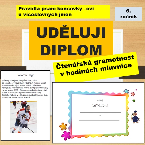Uděluji diplom - čtenářská gramotnost v hodině mluvnice 1