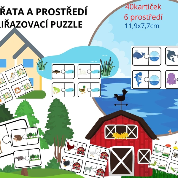 Zvířata a prostředí puzzle 1