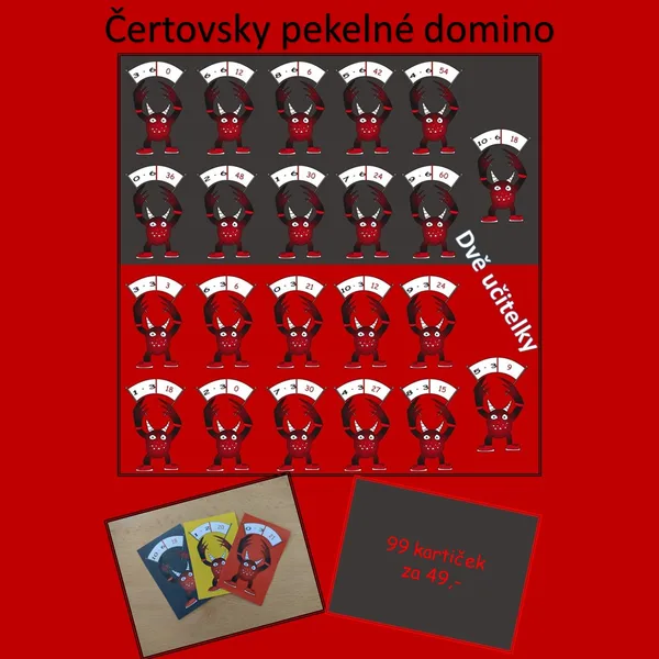 Čertovsky pekelné domino - malá násobilka 1
