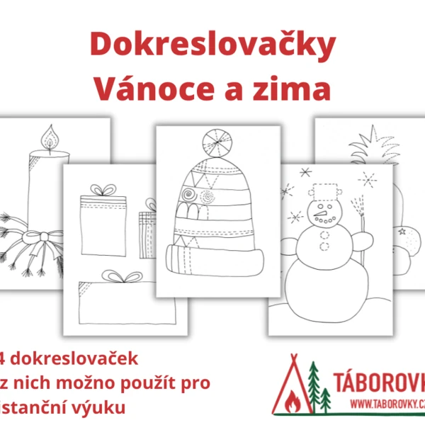 Dokreslovačky zima a Vánoce 1