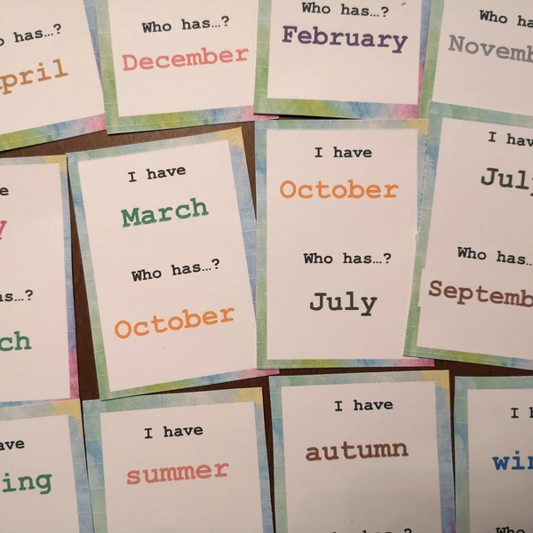 I have, who has - Months and Seasons - Já mám, kdo má? Měsíce, roční období 1
