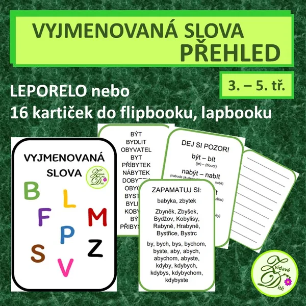 Vyjmenovaná slova - přehled 1