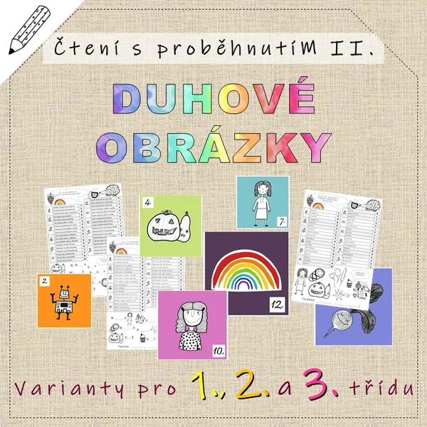 Čtení s proběhnutím II. - Duhové obrázky 1