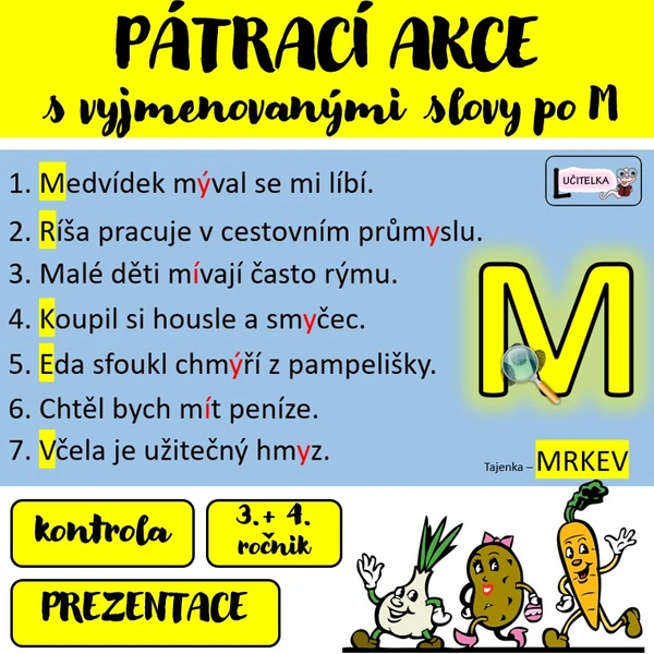 Vyjmenovaná slova PO M - PÁTRAČI 1