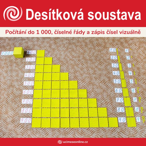 Desítková soustava - počítání do 1 000, číselné řády a zápis čísel 1