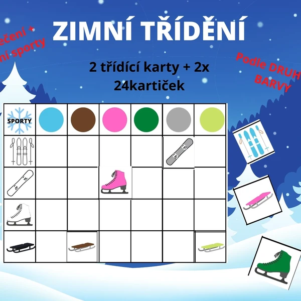 Zimní třídění oblečení a sport 1