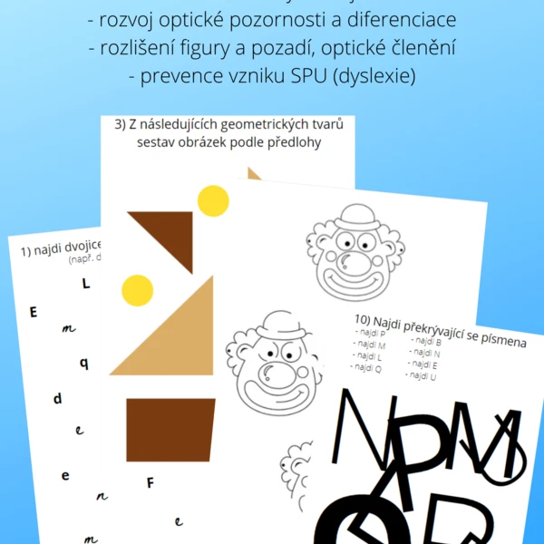Pracovní listy k rozvoji zrakového vnímání 1