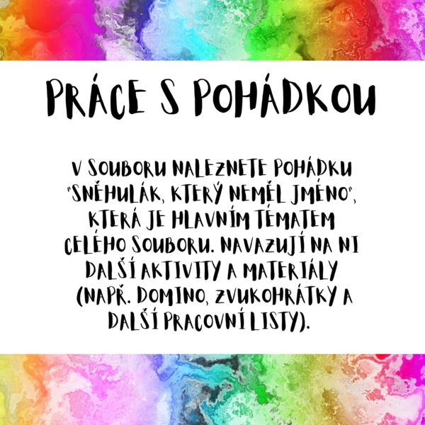 Práce s pohádkou "Sněhulák, který neměl jméno" 1