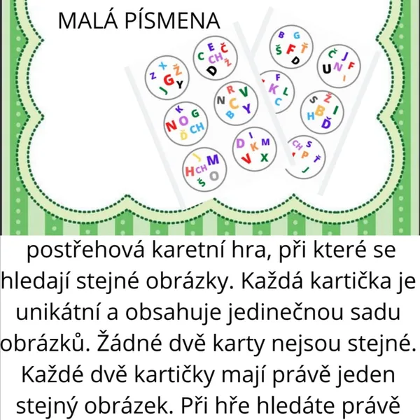 POSTŘEHOVKA -malá písmena 1