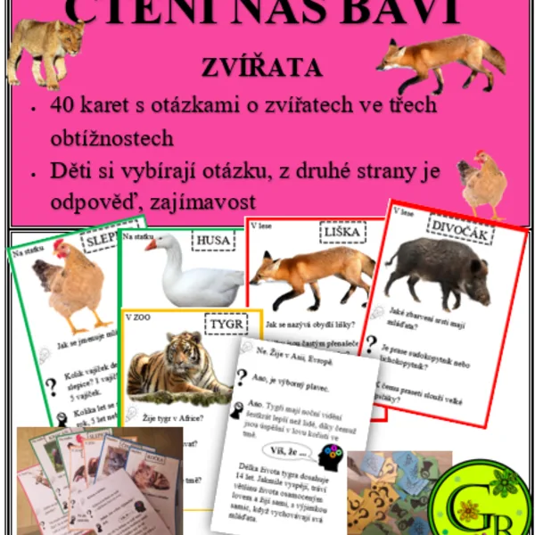 ČTENÍ NÁS BAVÍ - ZVÍŘATA 1