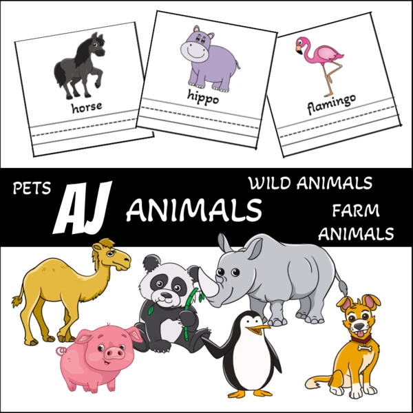 AJ - animals (pets, wild animals, farm animals), opis, překlad, slovíčka 1