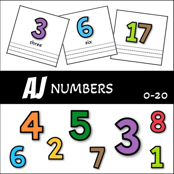 AJ - numbers, čísla (opis, překlad, slovíčka) 1