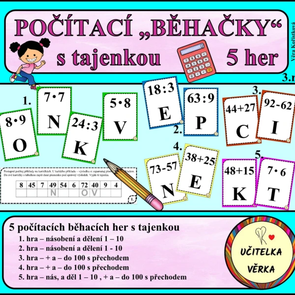 POČÍTACÍ BĚHAČKY S TAJENKOU 1