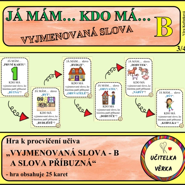 JÁ MÁM... KDO MÁ... VYJMENOVANÁ SLOVA - B 1