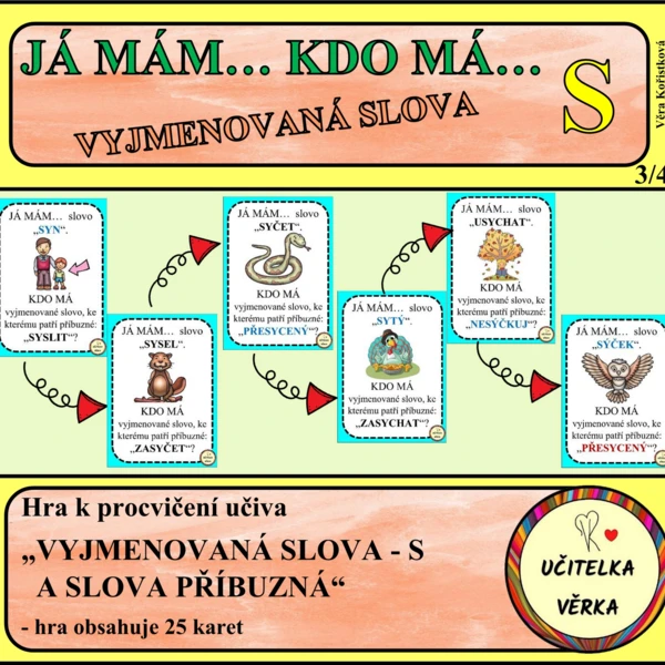 JÁ MÁM... KDO MÁ... VYJMENOVANÁ SLOVA - S 1
