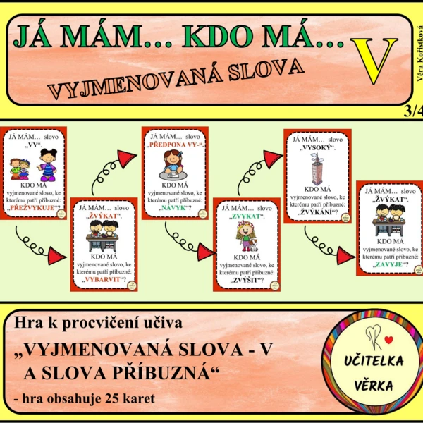 JÁ MÁM... KDO MÁ... VYJMENOVANÁ SLOVA - V 1