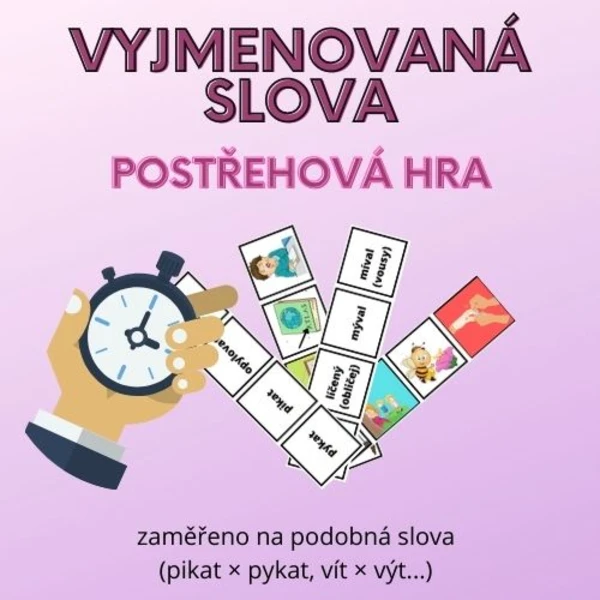Akční postřehová hra s vyjmenovanými slovy 1