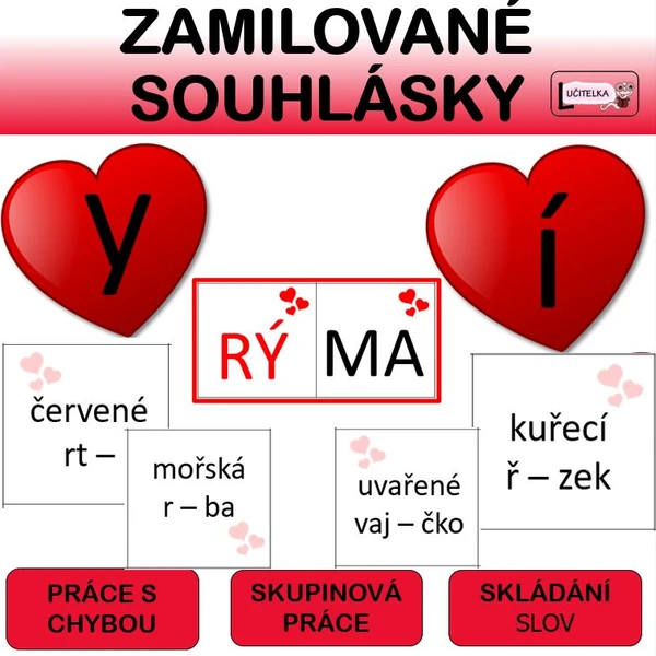 Souhlásky - sada Valentýn  1