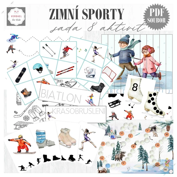 ZIMNÍ SPORTY sada 10 aktivit 1