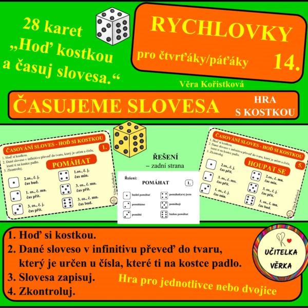 RYCHLOVKY 14 - ČASOVÁNÍ SLOVES - HRA S KOSTKOU 1
