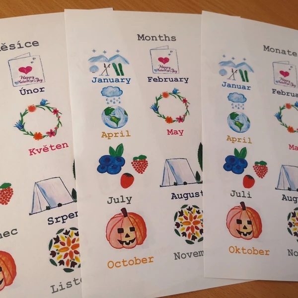 Plakáty - Měsíce - Months - Monate 1