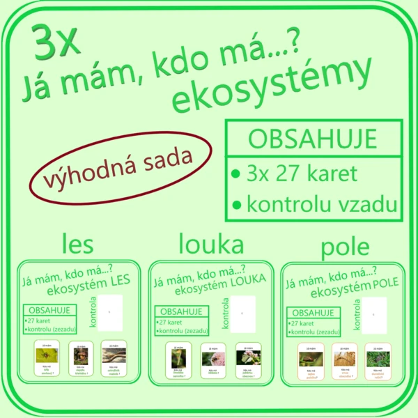 Já mám, kdo má…? 3x EKOSYSTÉMY (les, louka, pole) 1