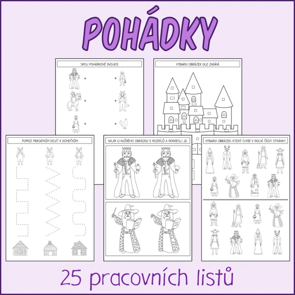 Pohádky - Pracovní listy 1