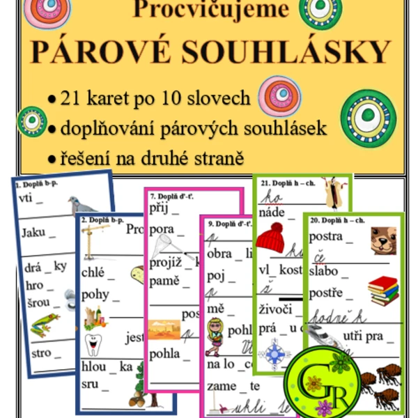 Procvičujeme PÁROVÉ SOUHLÁSKY 1