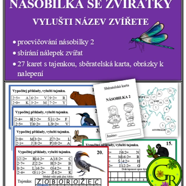 Násobilka se zvířátky- vylušti název zvířete 1