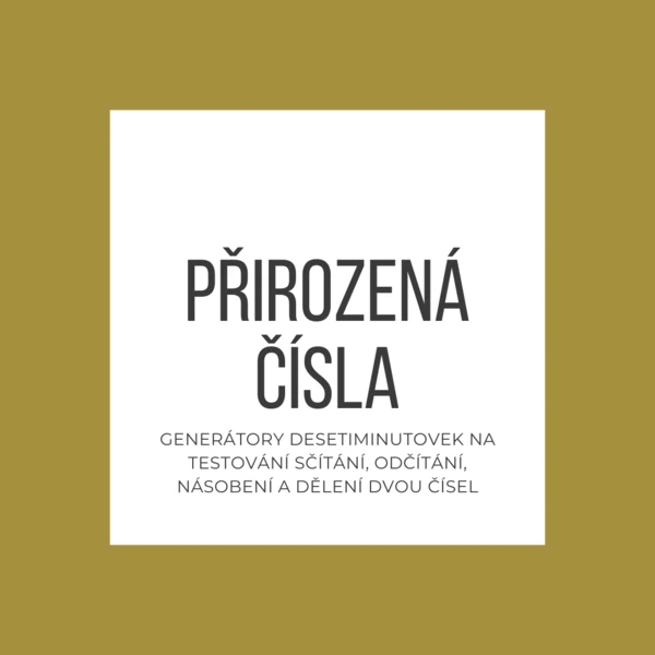 Generátor testů - přirozená čísla  1