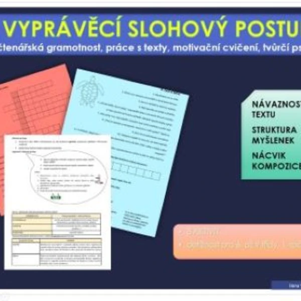 Vyprávěcí slohový postup - práce s texty, tvůrčí psaní 1