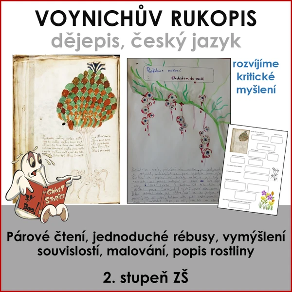 Voynichův rukopis - párové čtení, kritické myšlení 1