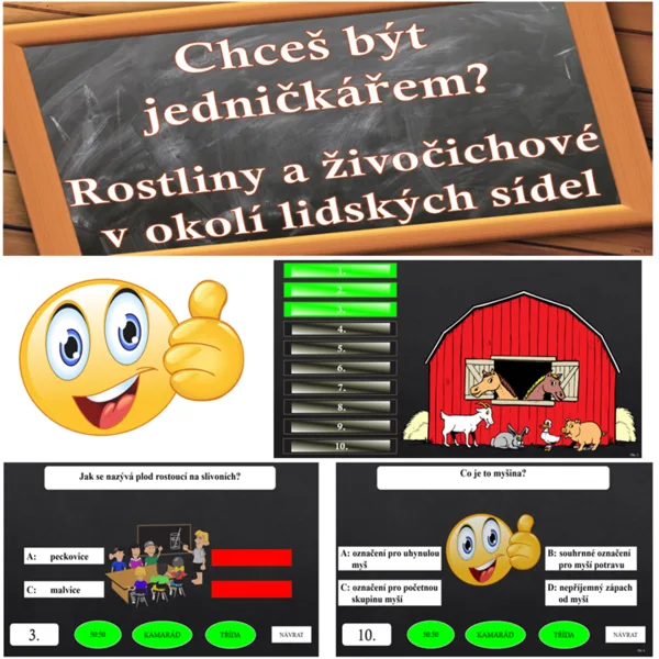 Chceš být jedničkářem? Rostliny a živočichové v okolí lidských sídel 1