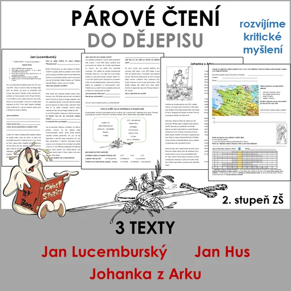 Párové čtení - 3 texty do dějepisu/ češtiny 1