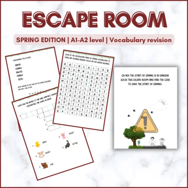 Escape room | SPRING VOCABULARY | 1.stupeň ZŠ 1