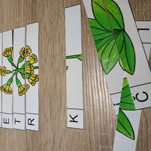 JARNÍ KVÍTÍ - pruhované skládanky 1