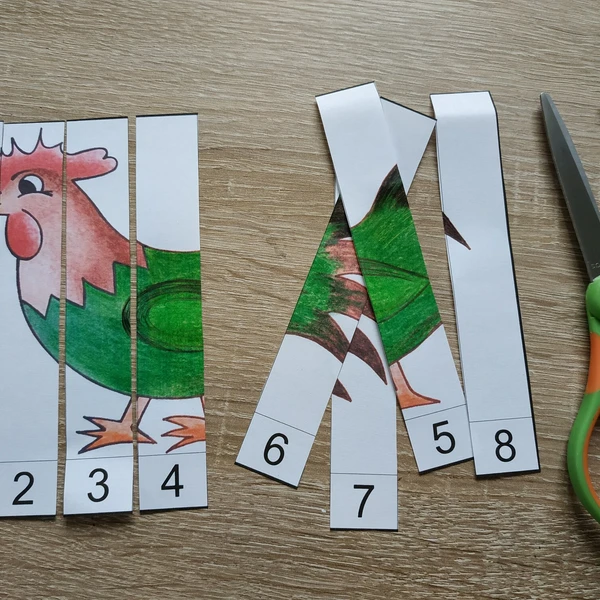 DOMÁCÍ ZVÍŘATA - pruhované skládanky 1