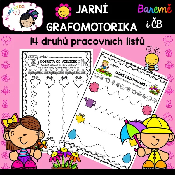 JARNÍ GRAFOMOTORIKA - pracovní listy 1