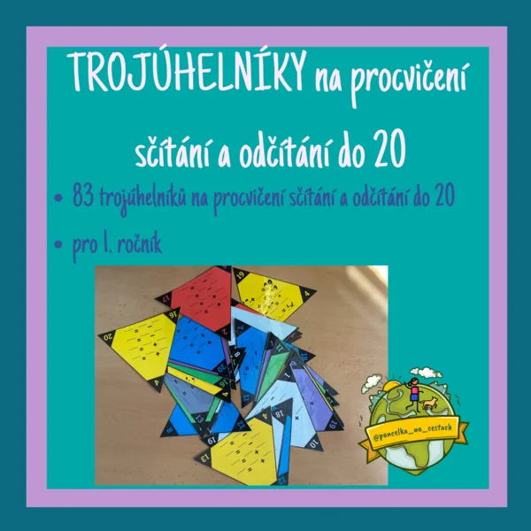 Trojúhelníky - sčítání a odčítání do 20  1