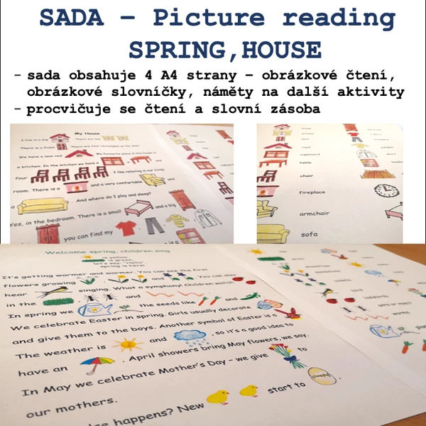 SADA - Picture reading - Obrázkové čtení - SPRING, HOUSE 1