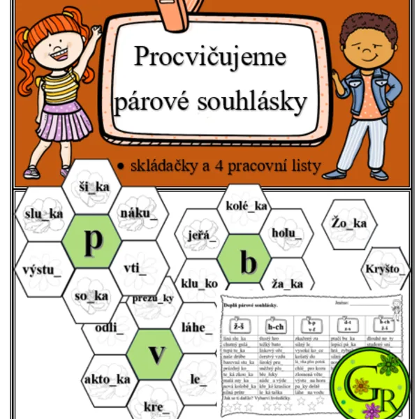 Párové souhlásky- skládání 1