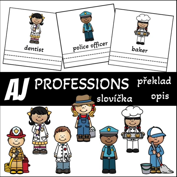 AJ - professions, job (povolání) - opis, překlad, slovíčka 1
