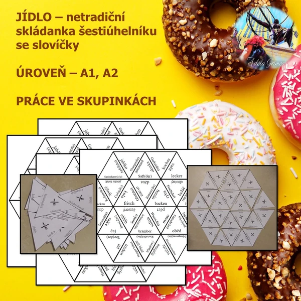 JÍDLO - skládanka šestiúhelníku 1
