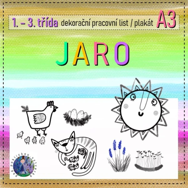 Jaro - dekorační pracovní list / plakát A3 1
