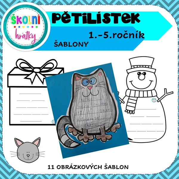 PĚTILÍSTKY  11 obrázkových šablon 1