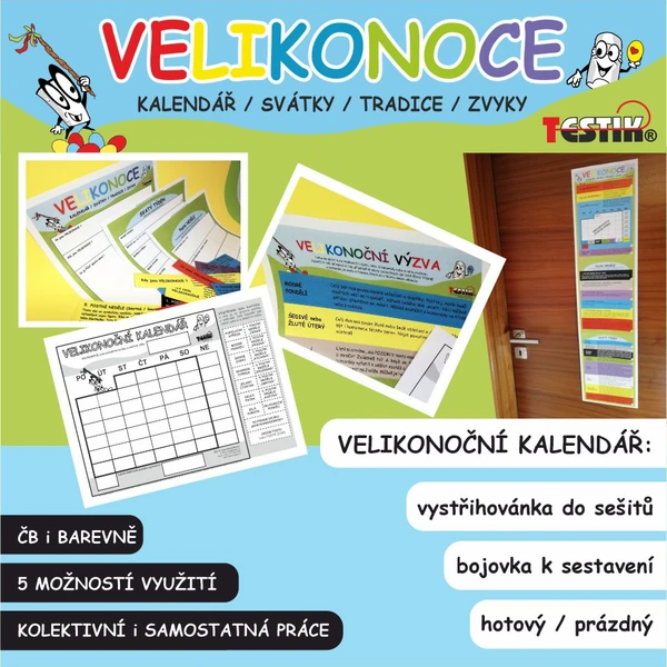 VELIKONOCE - Velikonoční kalendář, vystřihovánka, bojovka a výzva! Kdy, jak a proč se slaví VELIKONOCE?  1
