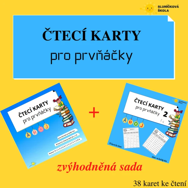 ČTECÍ KARTY pro prvňáčky - zvýhodněná sada 1